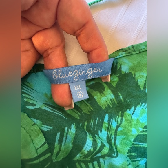 Green Tropical Print Dress - Picture 5 of 6